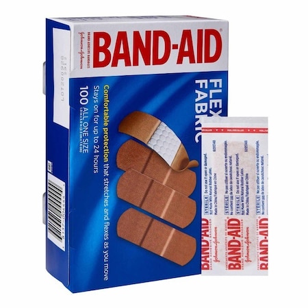 Band-Aid Adhesive Strip 1 X 3 Inch Fabric Rectangle Tan Sterile, 1200PK 10381370044441